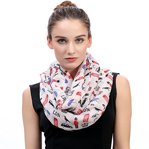 Lina & Lily UK London City Souvenir Print Women's Infinity Loop Scarf