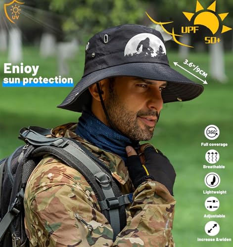 Bucket Hats para hombre sombrero para sol de ala ancha miniatura 3