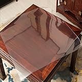 Protector de mantel de PVC transparente, cubierta de plástico impermeable y lavable para el hogar y la cocina, almohadilla de escritorio esmerilada y tapete de suelo (60 x 210 cm, 1,5 mm de grosor)