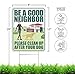 Clean Up After Your Dog Signs 2 Pack 12