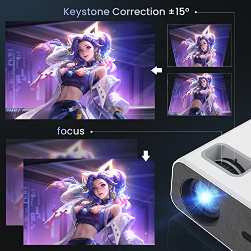 Hompow Projector With Wifi And Bluetooth, 4K Supported Bluetooth Projectors For Outdoor Or Indoor, 11000 Lumen Mini Portable Phone Movie Projector For Laptop, Smartphone, Tv Stick, Xbox, Ps5 #TOP7