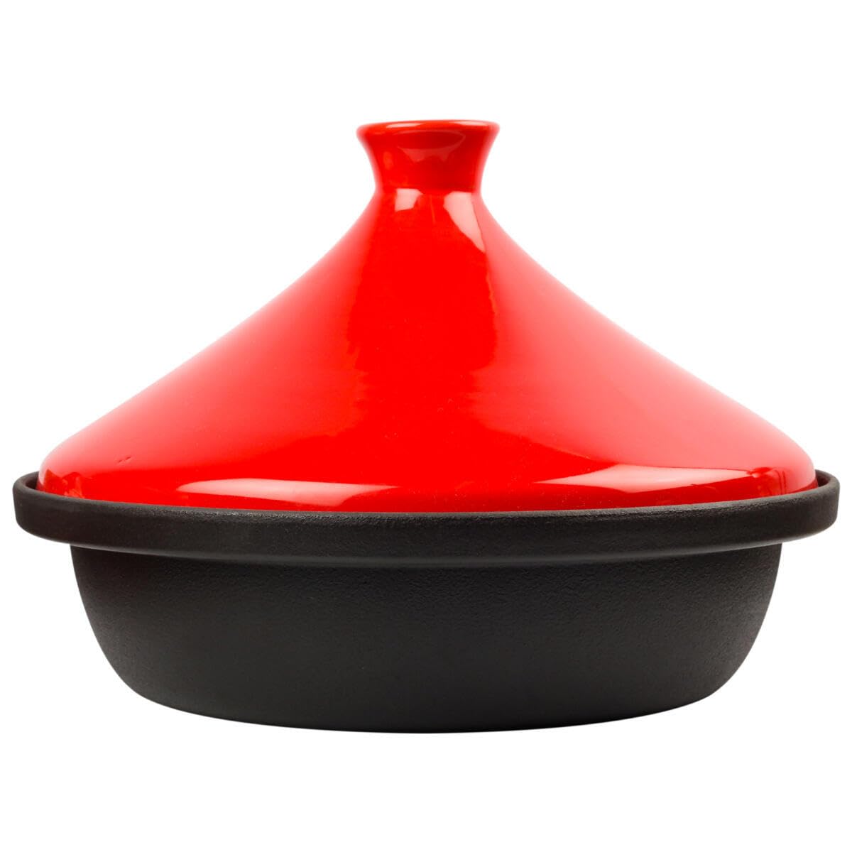 urban platter Tajine Pot [Induction-Friendly & Flame Friendly, Cast Iron Bottom], 2 liter, Red-picture-30