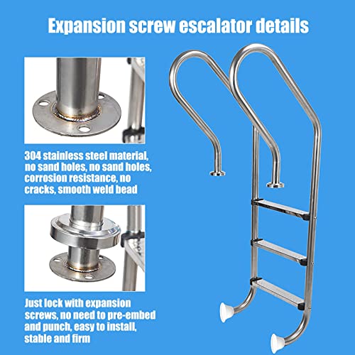 Baranda para piscina en acero inoxidable 4 escalones miniatura 7