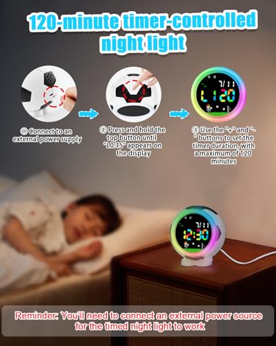 DTKID Soccer Ball Kids Alarm Clock for Boys and Girls Age 4-18 - Image 3