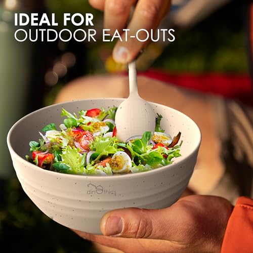 image for DINETHICS Wheat Straw Dinnerware Sets for 4 - Alternate To Plastic Din