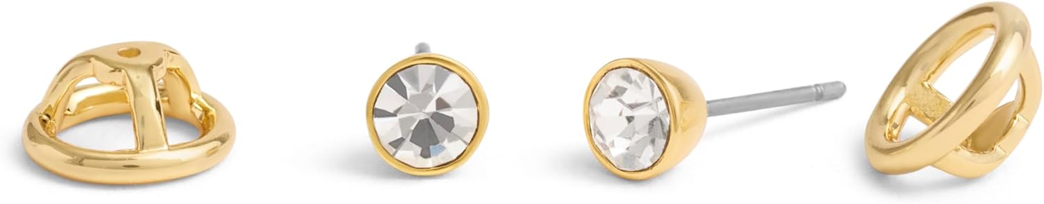 COACH Jewelry Women's Halo Round Stud Earrings