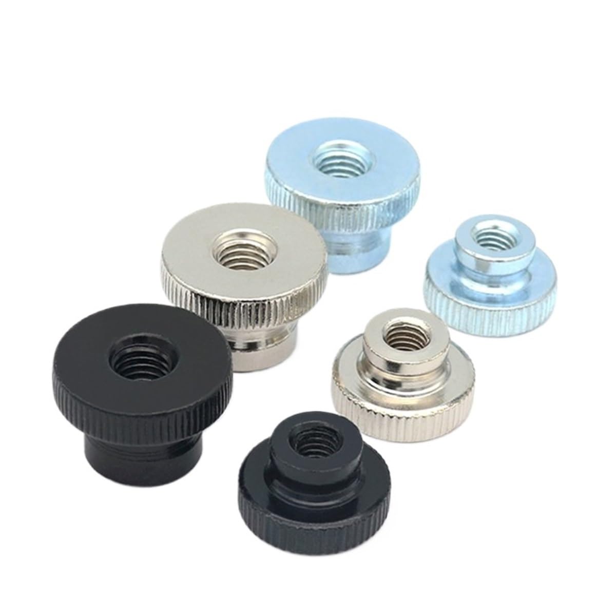 M3 M4 M5 M6 M8 M10 Schnellspann-Rändelmutter, Befestigungselement, B009(Nickel Plating,M4-180 Pieces)