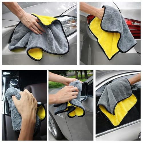Image of 7-in-1 Car Cleaning Kit - Extendable Microfiber Car Wash Mop, Dashboard & AC Vent Detailing Brush, Dusting Duster, Wash Pad & Hooks | Interior & Exterior Car Care Combo (Pack of 7) (4 PCS)