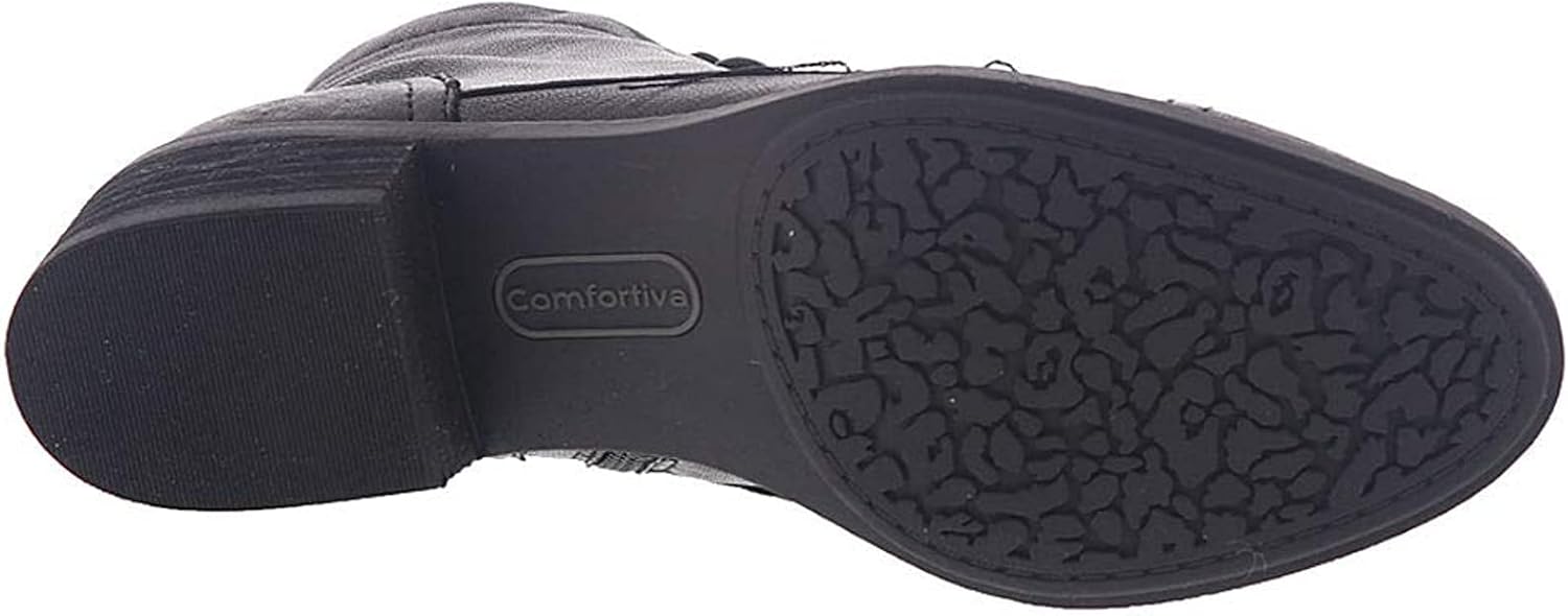 Comfortiva® Cordia Non-Slip Boots for Women – Leather Upper – Mesh Lining – Pillowtop® Memory Foam Black Oleoso 7 M (B) - Image 3