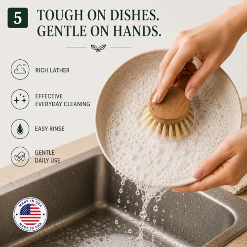 Image of KELEBS Coconut Dish Soap Bar - Organic, Pack of 2 - (3.5 oz each), Skin-Safe, Non-Toxic, Sustainable Kitchen Soap - Zero Waste