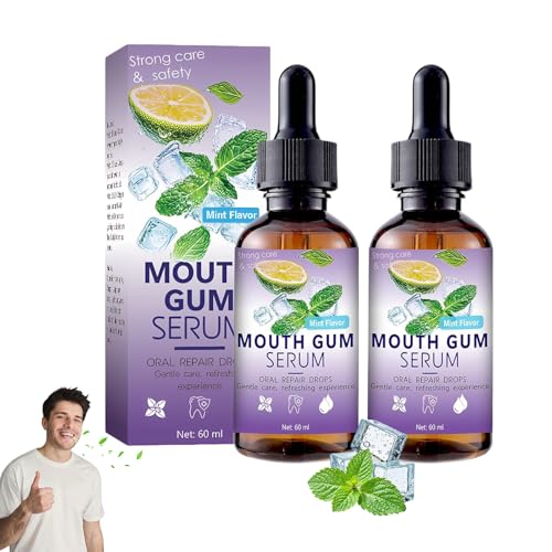 2 Pezzi Ricrescita Gengive Ritirate,Gum Plus Ripara Gengive, Allevia La Recessione Gengivale, Rinfresca La Bocca E Allevia L'Alito, 60 Ml