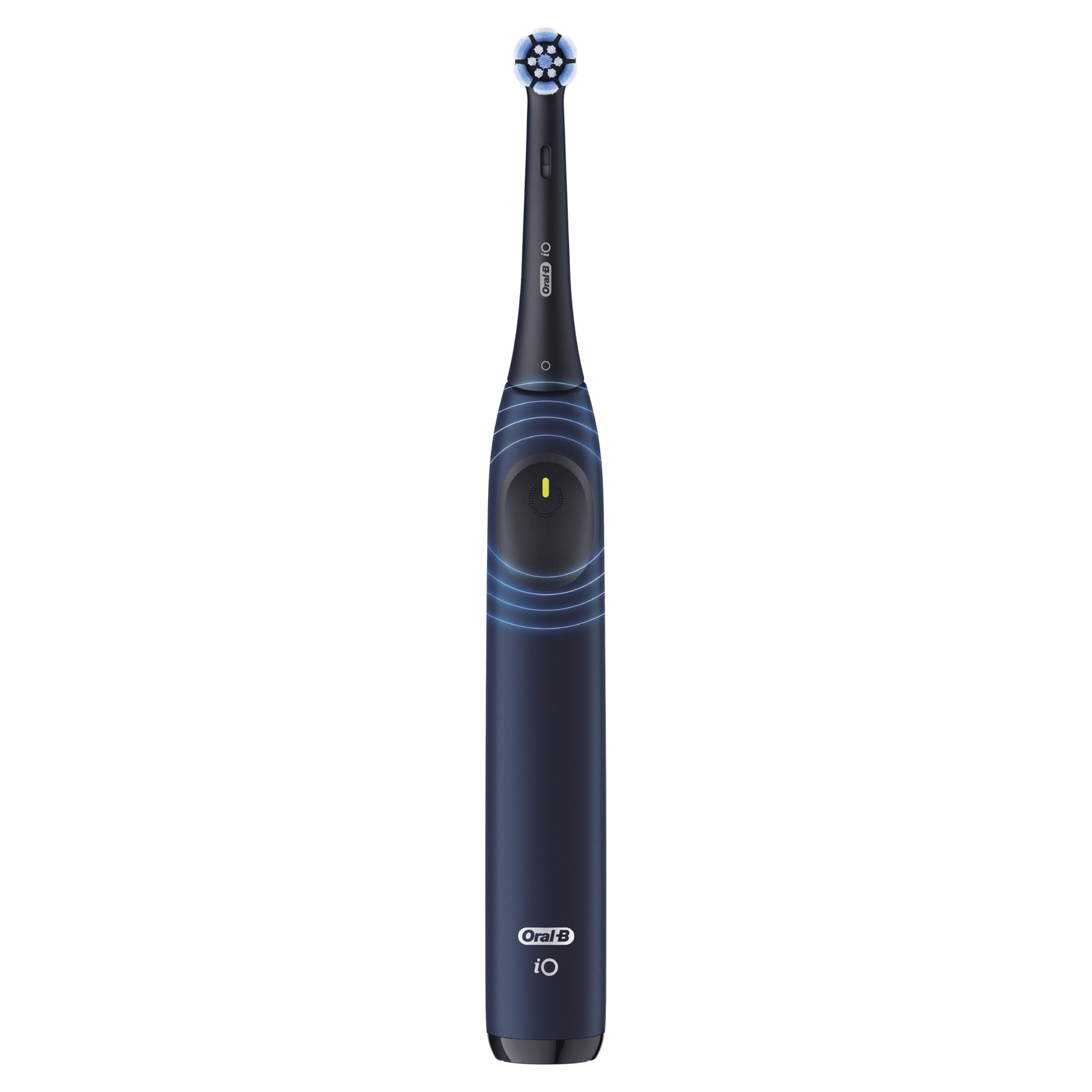 Oral-B iO Cepillo de dientes eléctrico, serie 2, recargable, azul oscuro con 1 cabezal de cepillo de cuidado suave, sensor de presión automático para proteger las encías, 3 modos, temporizador de 2