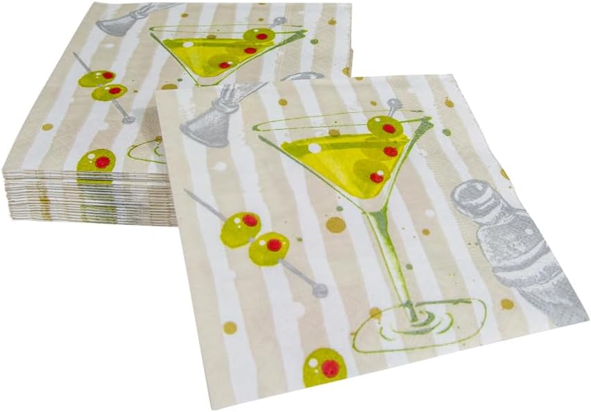 Caspari Speakeasy Cocktail Napkins - 20 Per Package