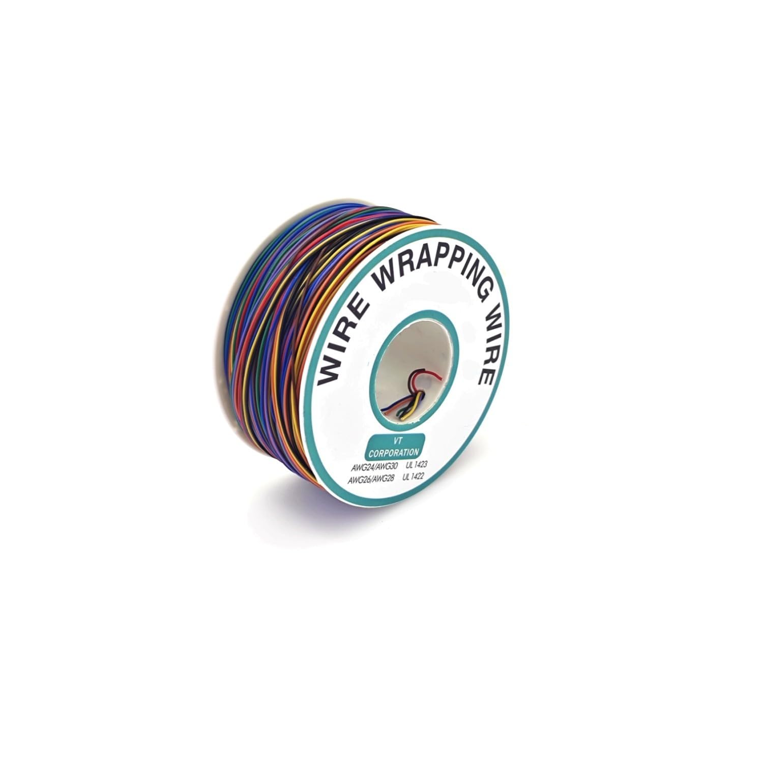 JZK 30AWG Tinned Copper Wrapping Wire (265m / 869ft) – 8-Color Solid Core Jumper Wire Lead – High-Temperature Resistant Insulation Test Cable for PCB, Breadboard, Prototyping & DIY Electronics