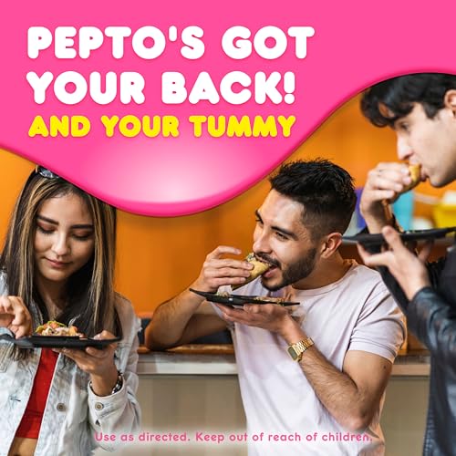 Pepto Bismol Chewable Tablets for Nausea, Heartburn, Indigestion, Upset Stomach, and Diarrhea Relief, Original Flavor, 90 Total (3 Packs of 30)