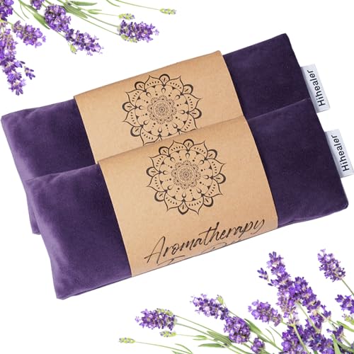 Hihealer Augenkissen Yoga Meditationszubehör Lavendel Aromatherapie Gewichtete Schlafmaske für Schlafen, Yoga, Meditation, Selbstfürsorge Entspannung für...