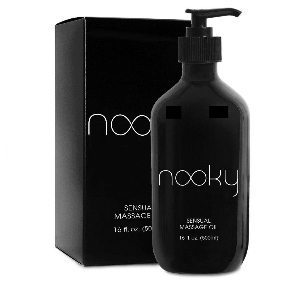 Nooky Lubricant - Sensual Massage Oil for Men, Women - Lubes 16oz natural liquid silk