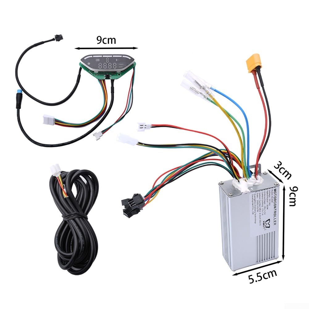Kit Controller Brushless 45A Per E-Bike E Scooter – 36V/48V/52V Fino A 2000W, Display LCD Con 3 Modalità (Onda Quadra, Sinusoidale, Senza Hall)