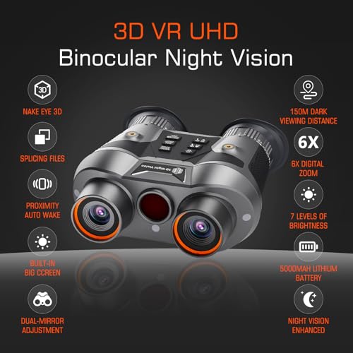 Binoculares nocturnos 3D VR con visión infrarroja miniatura 2
