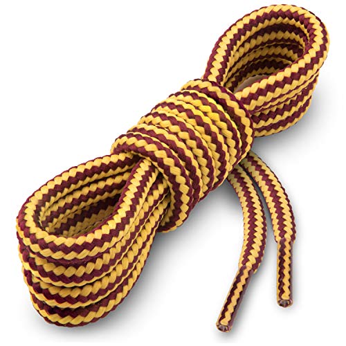 Miscly Round Boot Laces [1 Pair] Heavy Duty and Durable Shoelaces for Boots