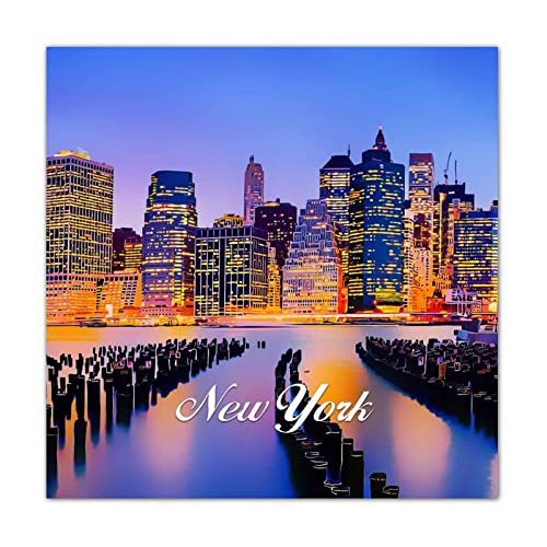 Pancarte en bois New York cadeau original pour crémaillère et cuisine