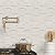 STICKGOO 20 Sheets Peel and Stick Backsplash Tile, Stick on Backsplash for Kitchen and Bathroom, White Sandstone Look PVC Mixed Metal Gold Self Adhesive Wall Tiles