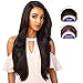 Sensationnel What Lace 13X6 Wigs - Morgan Lacefrontal Hand Tied Glueless Synthetic with Natural Density Preplucked Hairline (1B OFFBLACK)