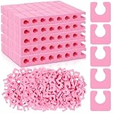 Mumufy 1000 Stück einzelne Pediküre-Zehenspreizer aus weichem Schaumstoff, bequeme Finger-Zehenteiler, Pediküre für Damen, Herren, Mädchen, Maniküre, Füße, Nagellack, Kunst, Malerei, Spa (Rosa)