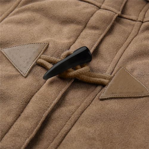 Fleece Jacket Women Horn Button Hooded Coats Casual Sherpa Hoodies Long Sleeve Fuzzy Winter Jackets With Pockets2