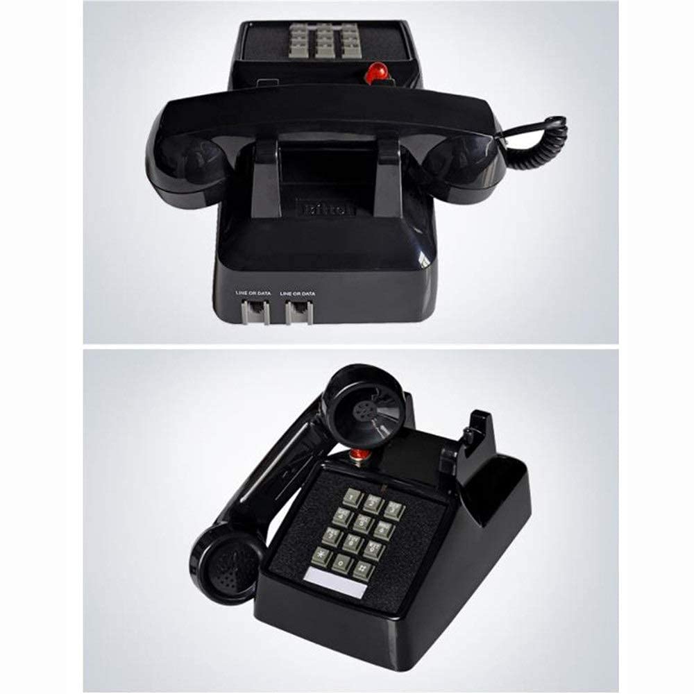 Telefon stacjonarny do domu, europejski telefon w stylu antycznym, telefony w stylu rustykalnym, telefon stacjonarny w stylu retro, telefon stacjonarny do domu i wystroju, czarne, kreatywne telefony