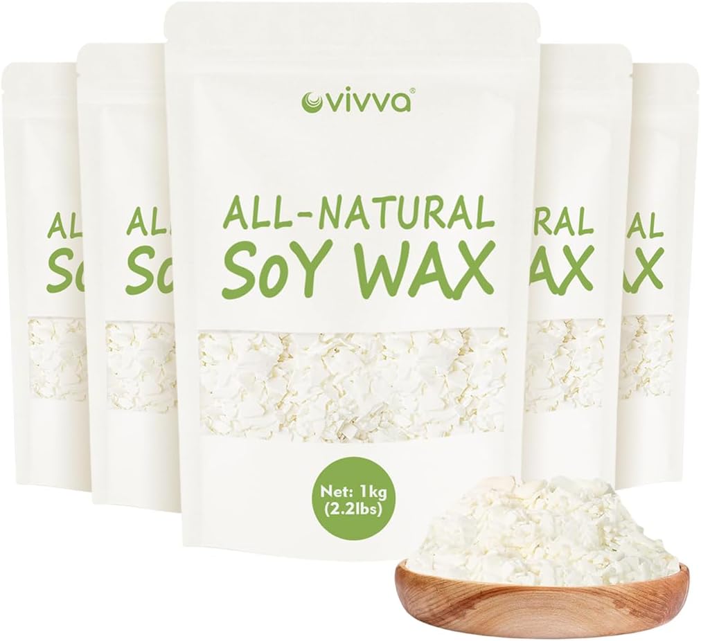 Vivva All Natural Soy Candle Wax for Candle Making 5KG Premium Soy