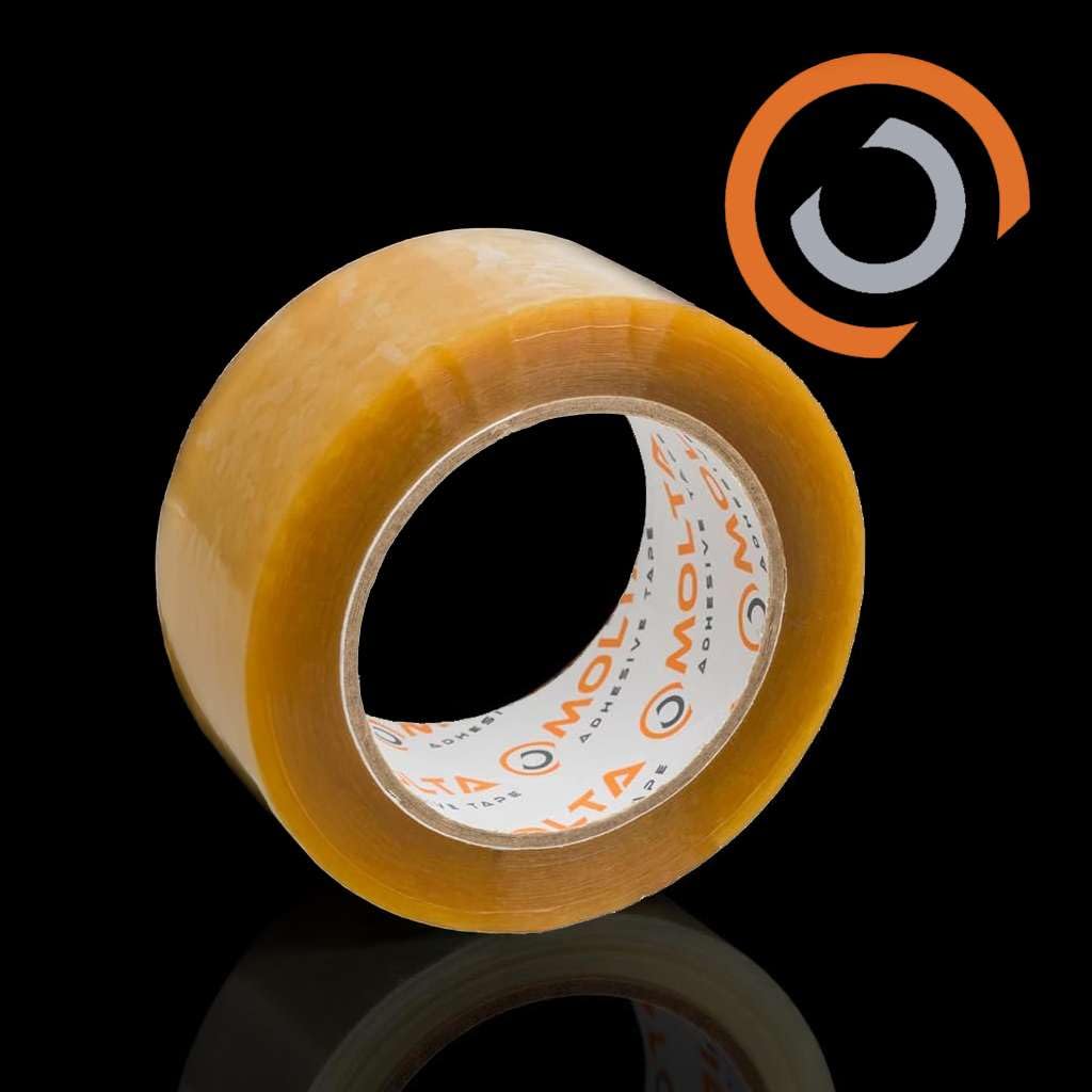MOLTA SOLVENTA przezroczysta taśma do pakowania 48 mm x 120 m | taśma kartonowa | taśma do pakowania paczek i kartonów – 24 rolki | syntetyczny rubber