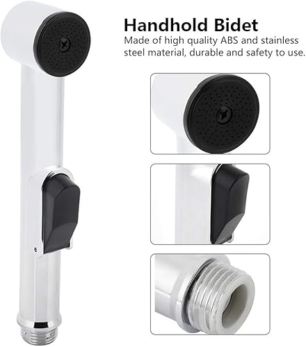 Miniatura 6 de ViaGasaFamido Pulverizador de bidé de mano para inodoro, adaptador de bidé, cabezal rociador, cabezal de ducha de mano, accesorio de bidé para