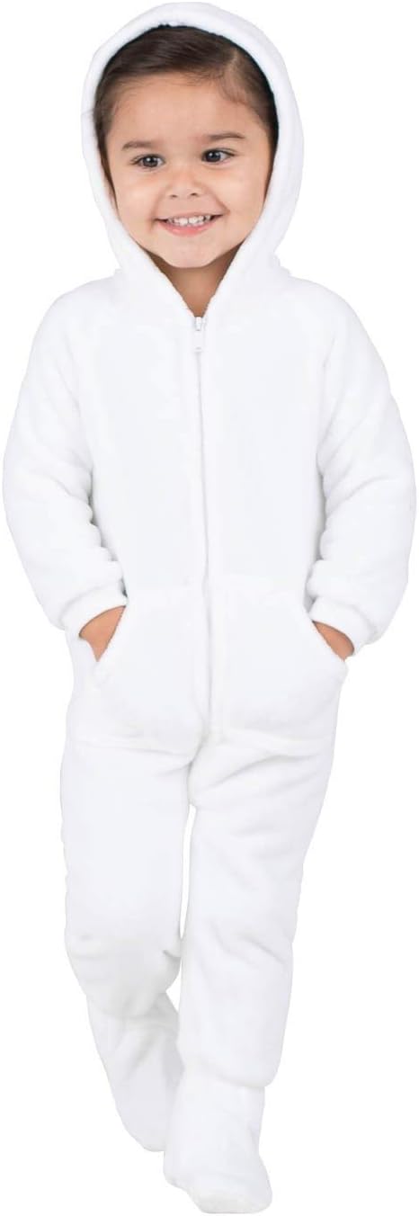 Footed Pajamas - In The Clouds Infant Hoodie Chenille One Piece - Infant - Large (Fits 6-12mos.) White