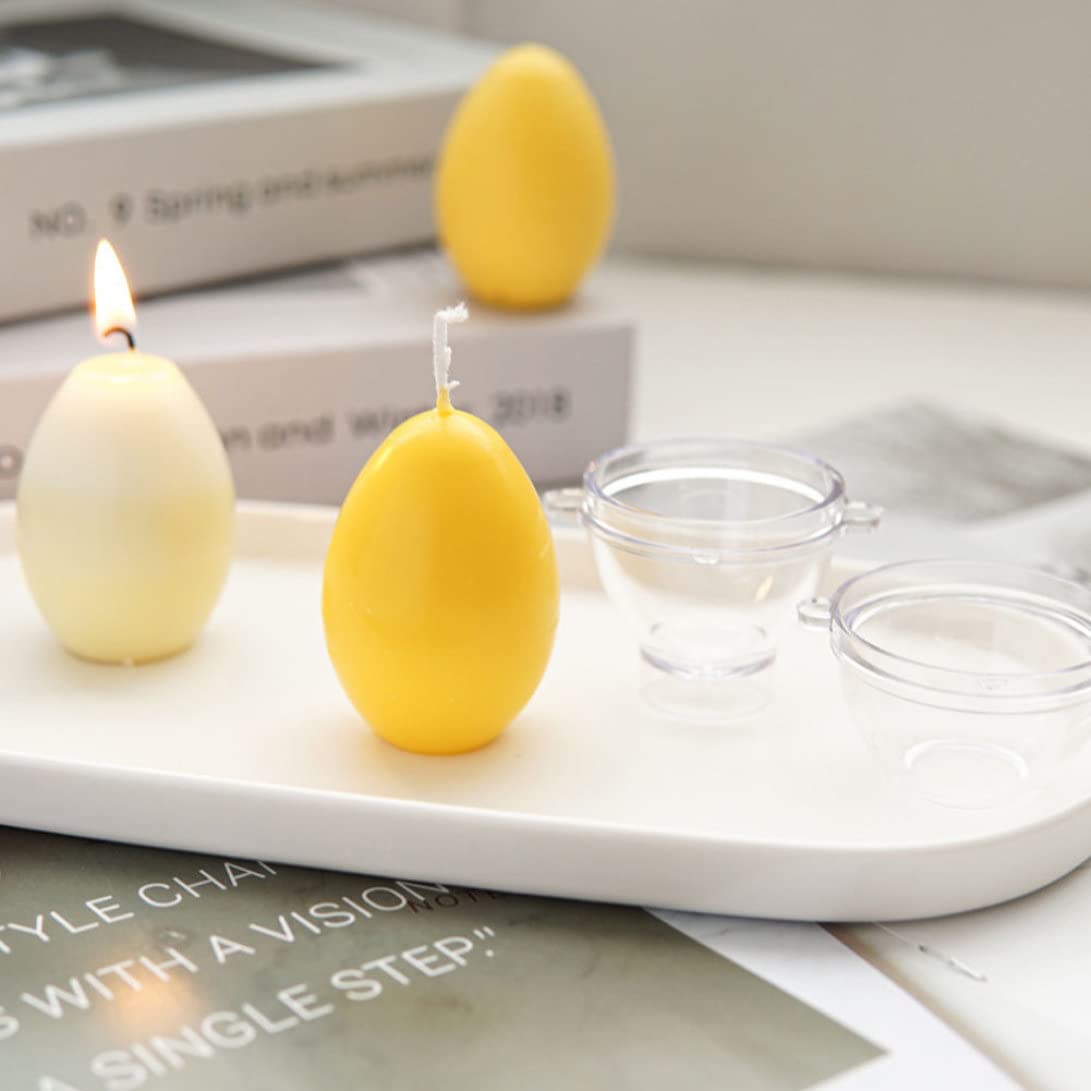 Świeca, 3D Jajko Kształt Formy Świec, Formy Silikonowe, Mydło Formy Formy Świec do Wytwarzania Świec, Przezroczyste Plastikowe Aromaterapia Formy DIY Rzemiosło Dokonywanie Formy na Dekoracje Wielkanoc