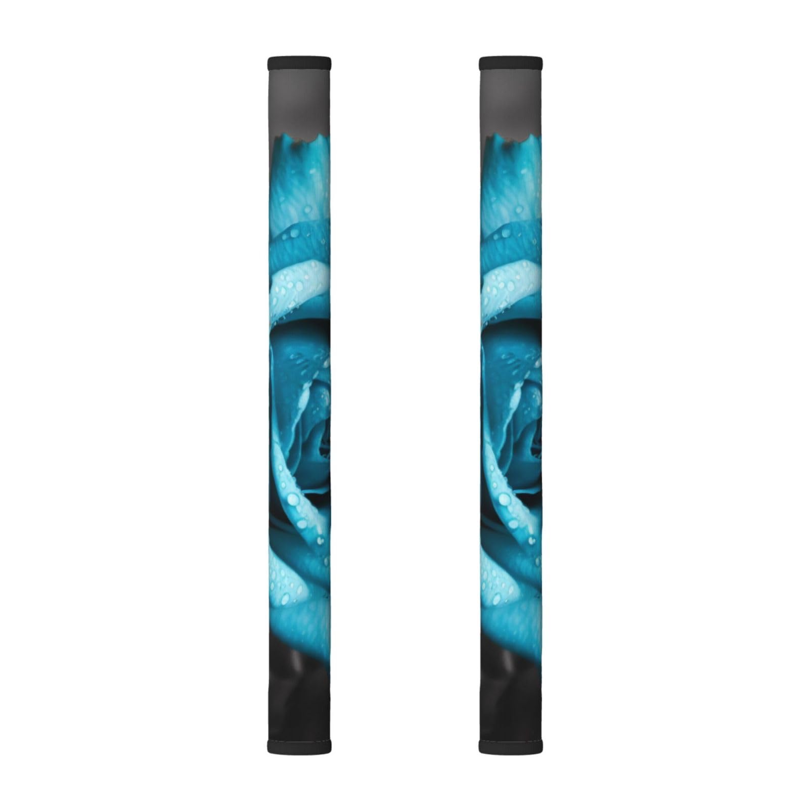 VGFJHNDF Refrigerator Door Handle Covers 2-Pack, Blue Rose Printed Protect and Decorate for Fridge Ovens Dishwashers