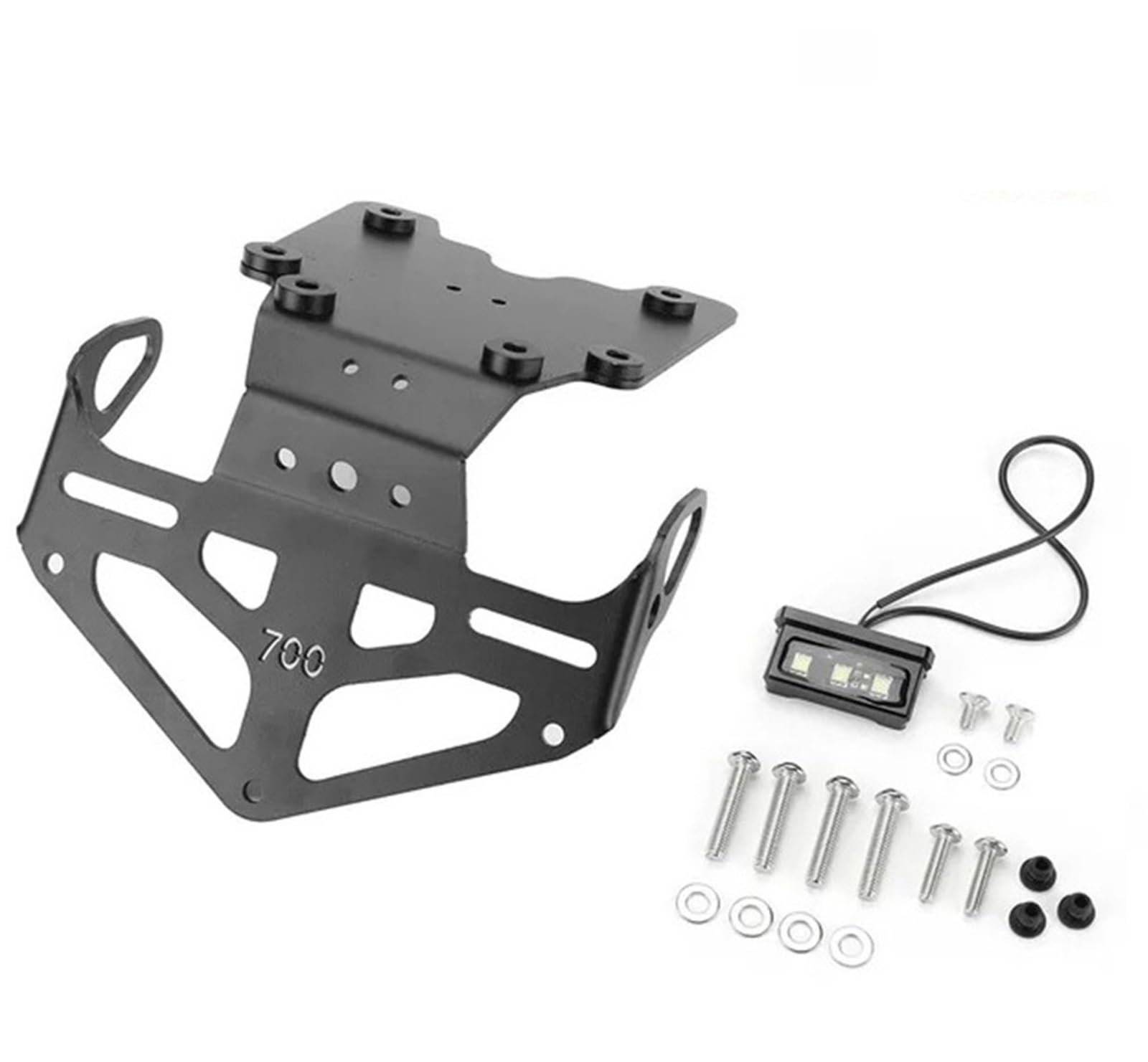 Rama tablicy kierunkowskazów Pasuje do Yamaha Tenere 700 2019 2020-2024 Uchwyt tylnej tablicy rejestracyjnej motocykla Tail Tidy Fender Eliminator CNC Aluminium Uchwyt rejestracyjnej