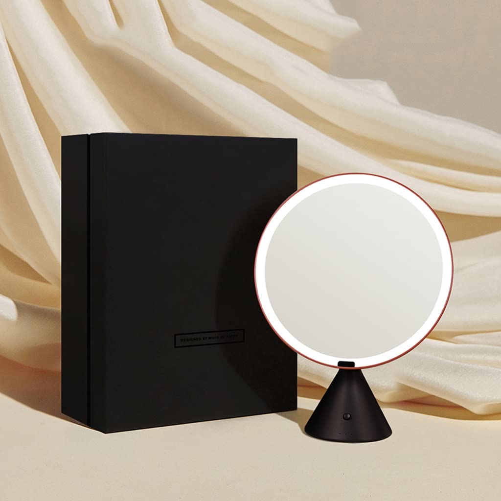 EQUALIZE Kosmetikspiegel Runder Tisch Spiegel Licht Make-up Spiegel LED Make-up Spiegel mit Tisch Fülllicht Persönliche Schönheit Spiegel (Color : C, Size : S)