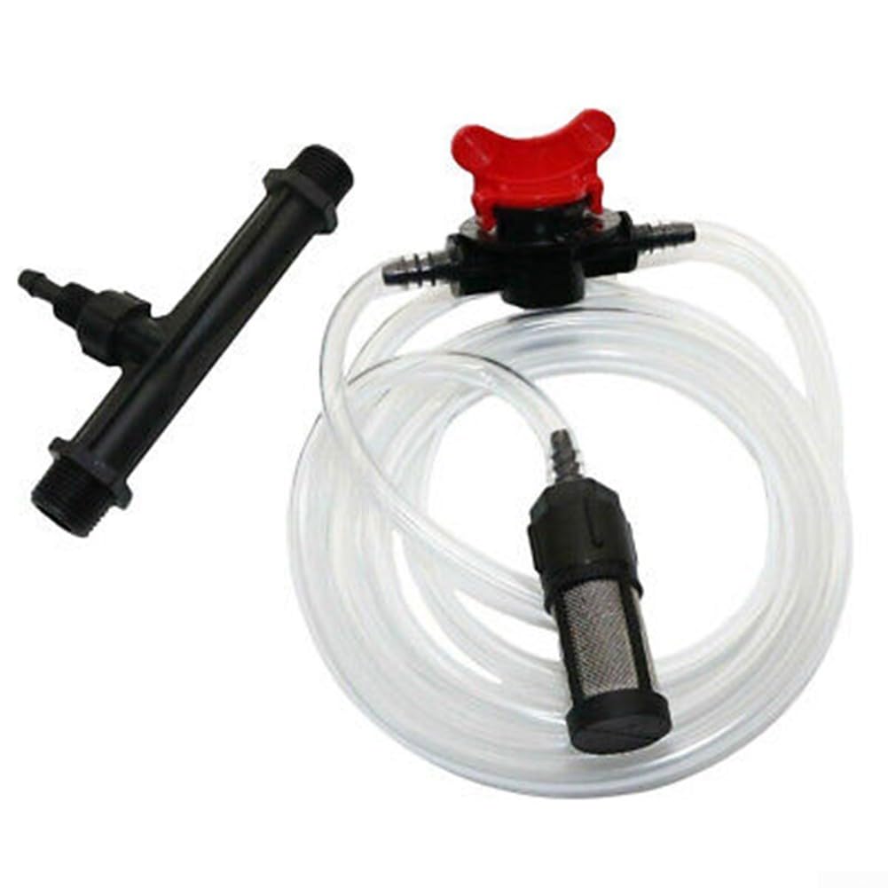 Kit de inyector de fertilizante Venturi de riego automático con interruptor de tubo de agua de 1/2 pulgada y filtro para sistemas de cuidado de plantas de jardín, dosificación eficiente de nutrientes