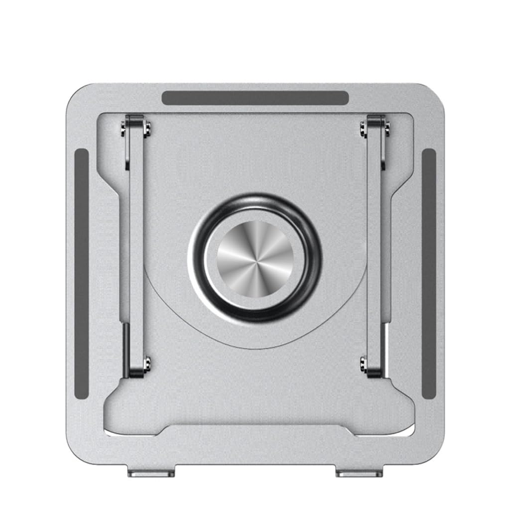 Supporto per computer portatile in lega di alluminio Supporto da tavolo girevole a 360 gradi Supporto pieghevole per computer Supporto rialzato (D) (frutta bianca pesca 5)
