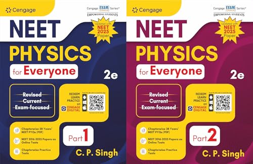 Image of Cengage - NEET Everyone Series - Physics - CP SINGH - Volume 1 and 2 - Combo Set of 2 Books - Includes 38 Years PYQs + 2016 - 2025 Online Tests + Practice Tests + QR Code for Online Material - [ORIGINAL BOOKS-TOP GRADE PAPER & PRINT] - For 2026 Exams