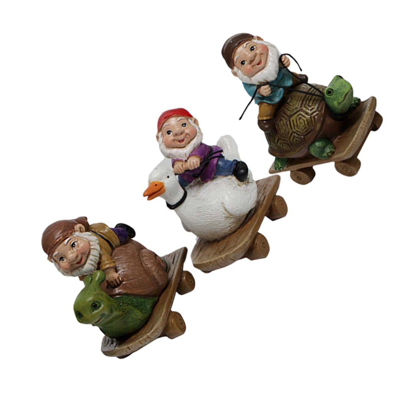 Hemobllo 6stücke Mini Gartenzwerge Mit Skateboard Lustige Deko Figuren Resin Für Garten Und Balkon Für Gartenliebhaber Und Sammler Einzigartige Weihnachtsdekoration
