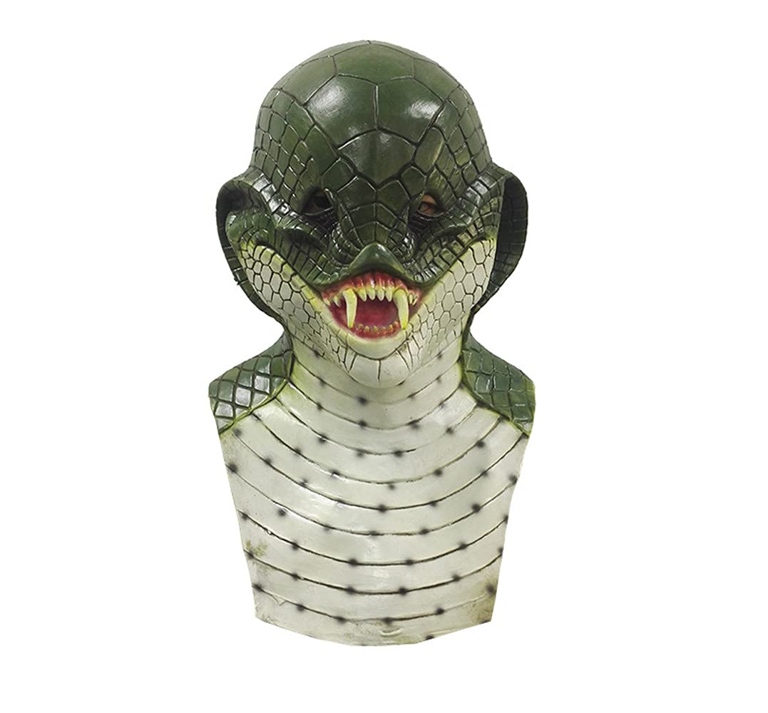 Latex Animal Snake Mask - Creepy Party Costume - Novelty Gorilla Monkey Party Head - Scary Fun Adult Halloween