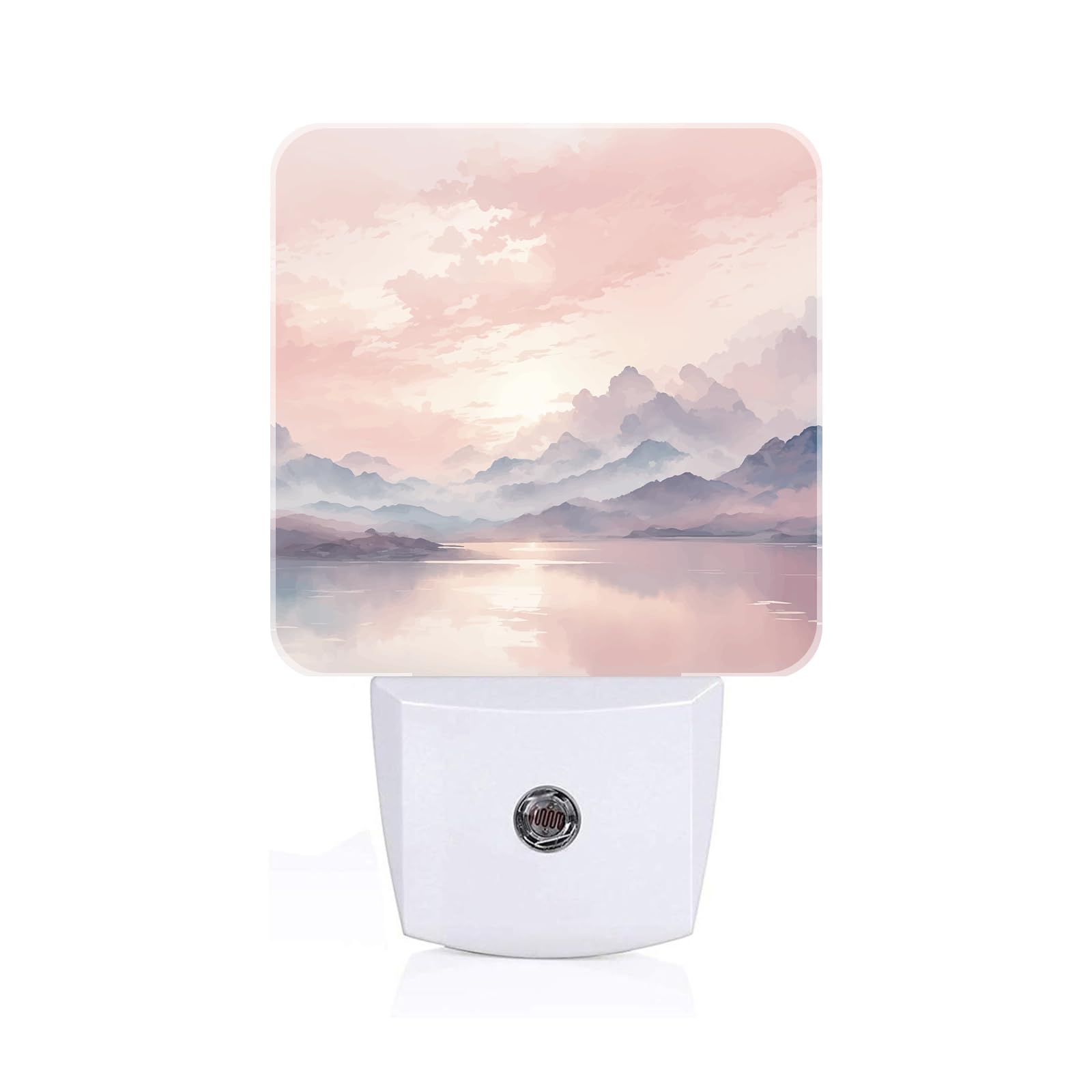 FSHVQKD Mountain and River Night Light,Plug Into Wall with Dusk to Dawn Light Sensors, Warm Nightlights for Bedroom, Bathroom, Hallway, Kitchen, Gifts Ideal for Boys Girls Women Men