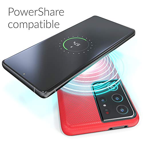 Image of Crave for Galaxy S21 Ultra Case, Shockproof Protection Dual Layer Case for Samsung Galaxy S21 Ultra 5G (6.8 inch) - Red