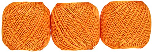 オリムパス製絲 金票 レース糸 #40 Col.171 オレンジ 系 10g 約89m 3玉セット