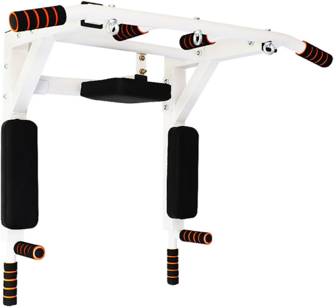 Menolana Pull Up Bar Rack Chin Up Station Bar Leg Raise with Foldable Mechanism and Padded Arm Rests suitable for home fitness apartment gym bodyweight routines