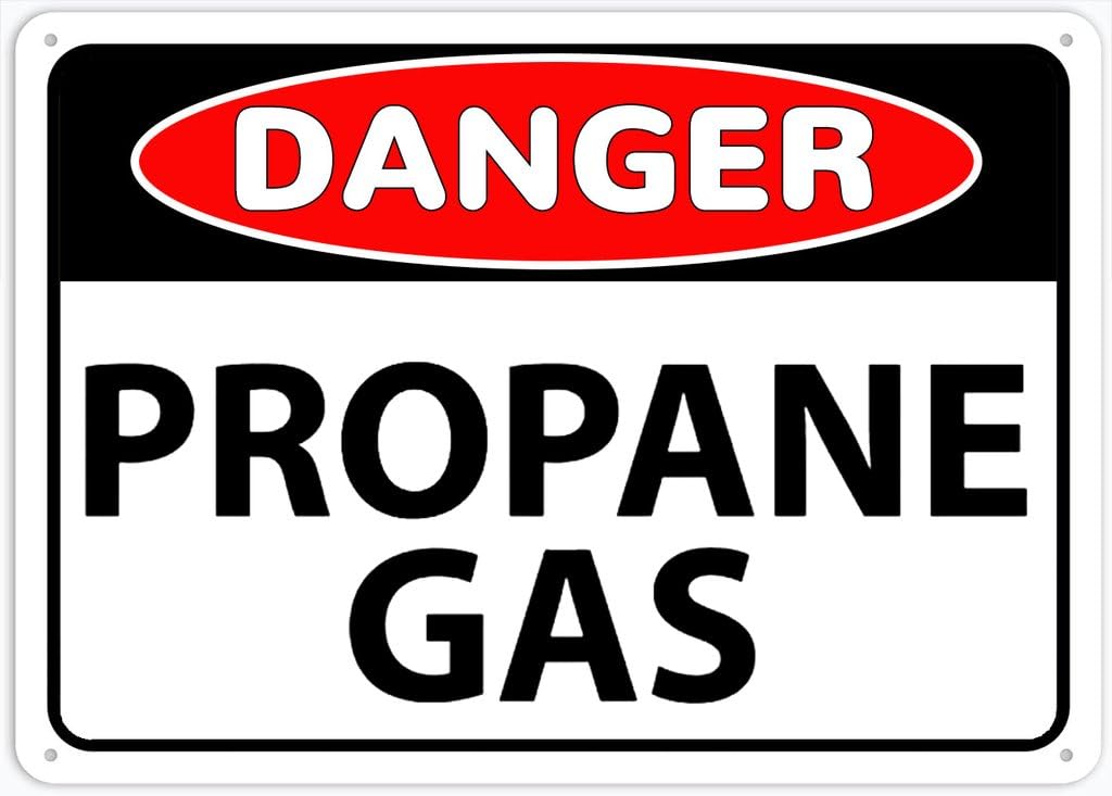 8"x12" Aluminum Metal Sign - Danger Propane Gas Caution - Indoor & Outdoor Use For Home, Office, Work