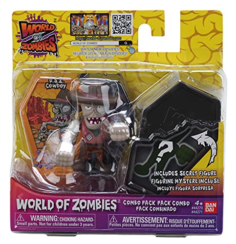 World of Zombies - Pack de Dos Figuras U.S.Z. Cowboy y Figura Sorpresa (Bandai 44271)