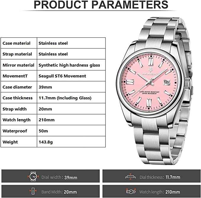 BENYAR AKNIGHT Mens Watch Wrist Watch for Men, Waterproof and Scratch Resistant, Quartz Movement, Analog Chronograph Business Watches with Calendar and Luminous Hand Watch... - Image 4